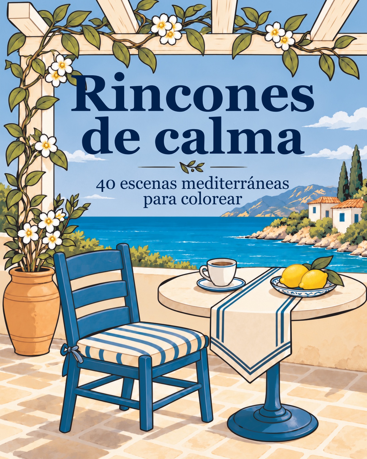 Portada de Rincones de calma: terraza azul junto al Mediterráneo